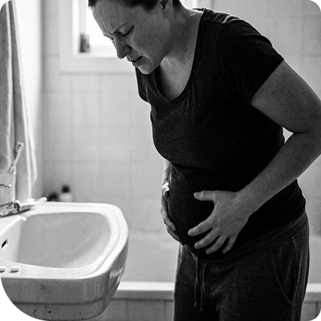 Mother holding a baby